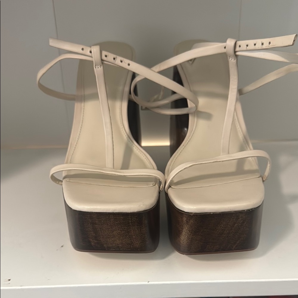 Elegant Cream Platform Sandals